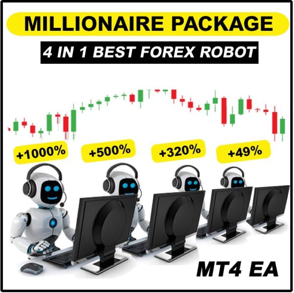 4IN1 MILLIONAIRE PACKAGE EA (Ahmad Danial EA + EA SCALPER + GOLDEN EA + Forex EA AUTO TRADING ROBOT)